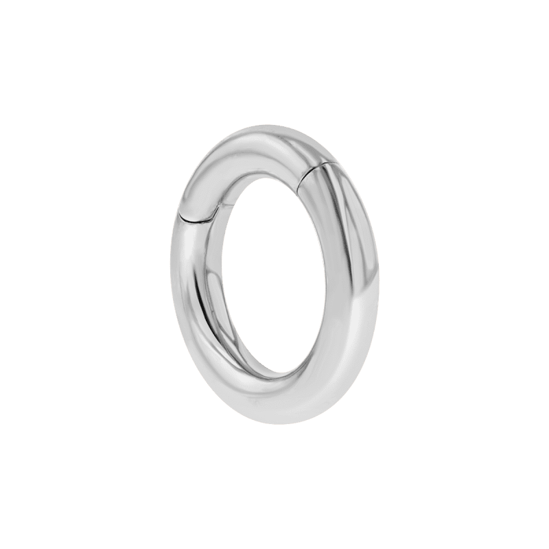 14KWhiteGoldChunkyRoundCharmConnectorClasp