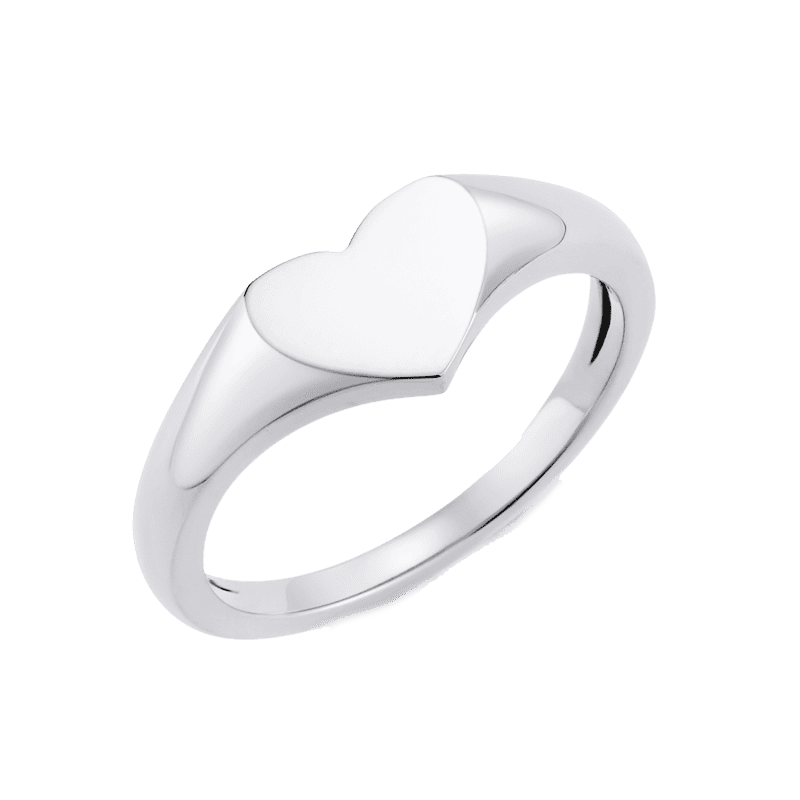 heart signet ring w